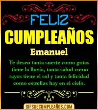 GIF Frases de Cumpleaños Emanuel